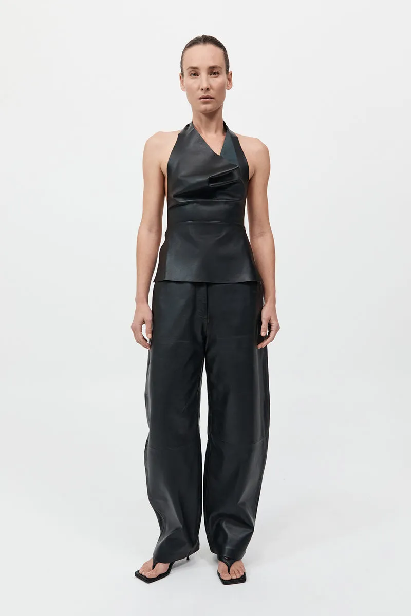 Leather Tie Top - Black sold by St. Agni