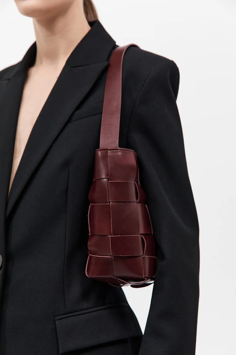 Woven Mini Tote - Plum sold by St. Agni product image thumbnail 4