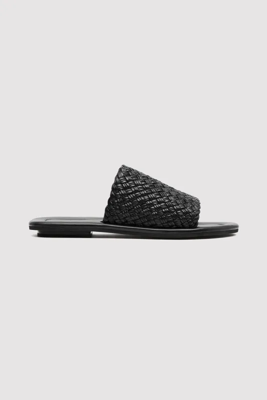 Woven Minimal Slide - Black sold by St. Agni