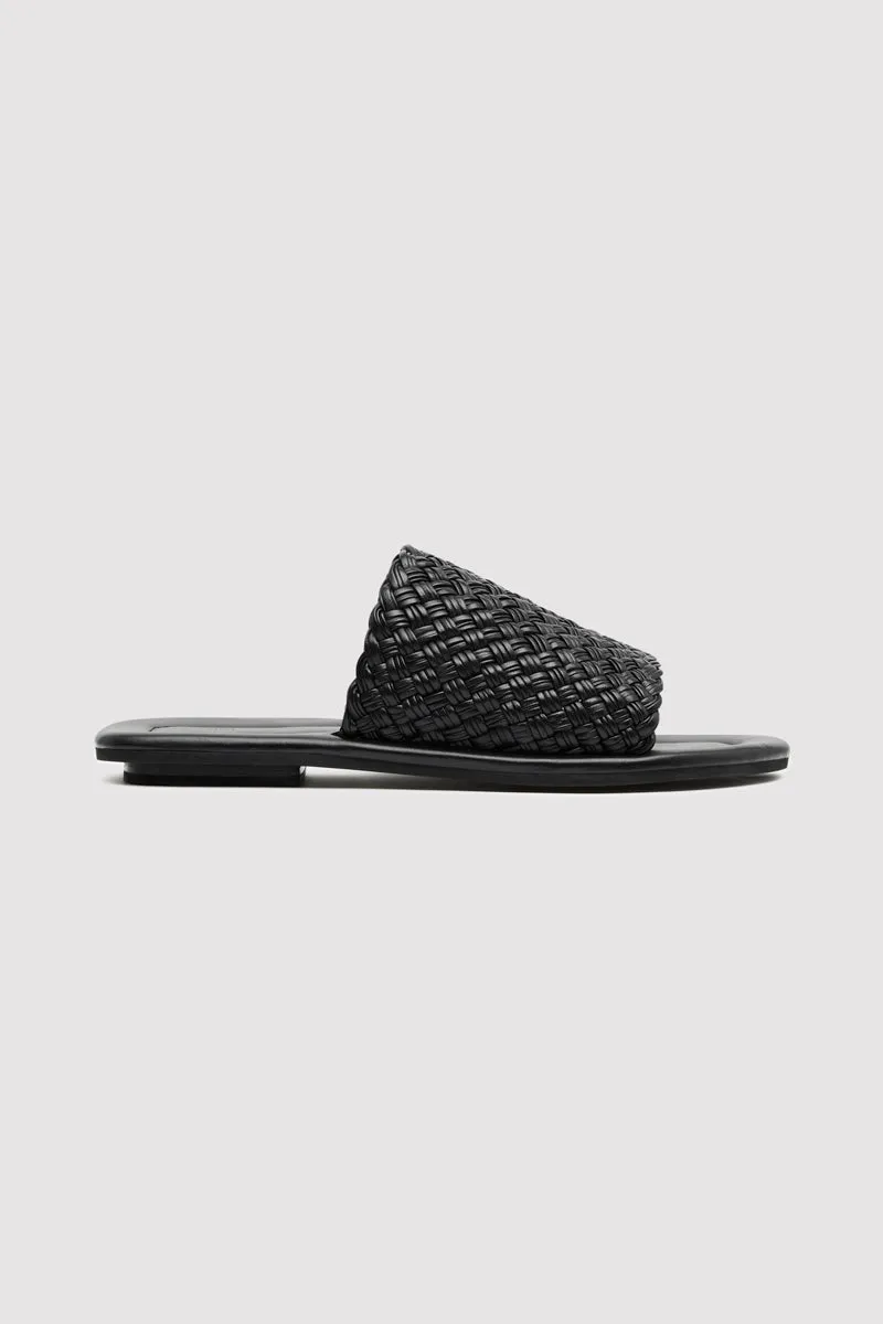 Woven Minimal Slide - Black sold by St. Agni