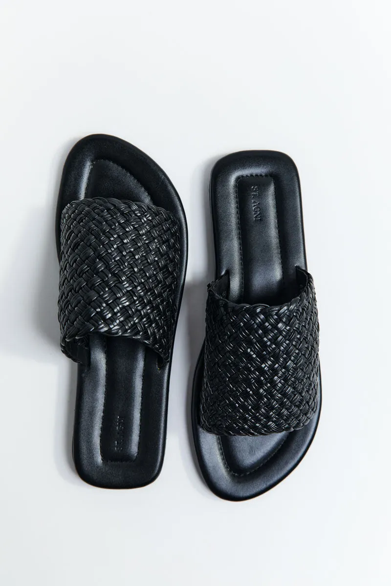 Woven Minimal Slide - Black sold by St. Agni product image thumbnail 3