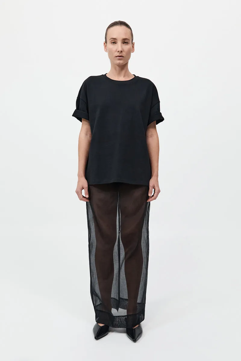 Organic Cotton Relaxed Tee - Black sold by St. Agni product image thumbnail 2