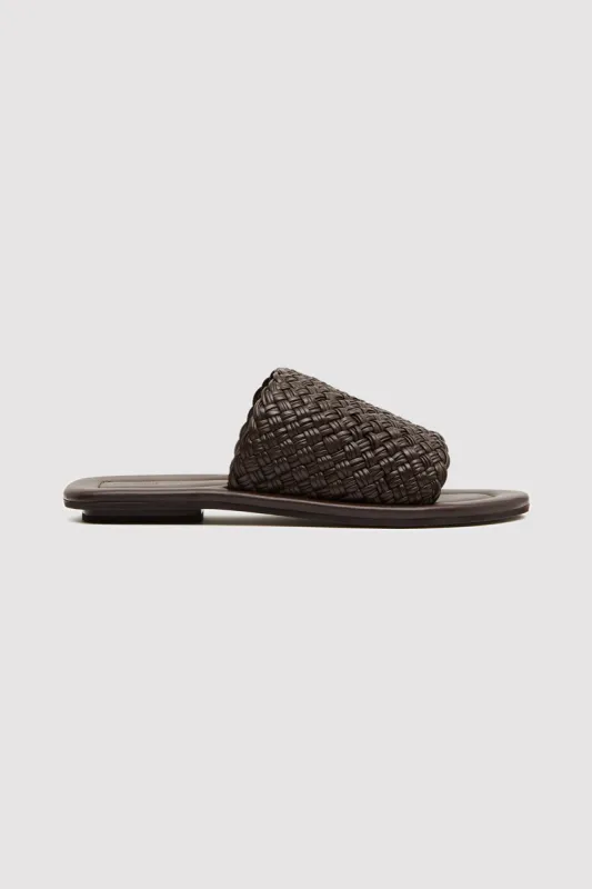 Woven Minimal Slide - Chocolate sold by St. Agni