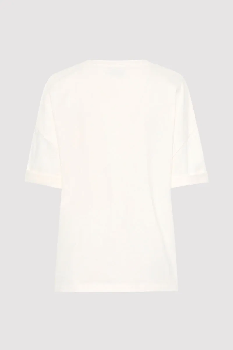Organic Cotton Relaxed Tee - White sold by St. Agni product image thumbnail 5