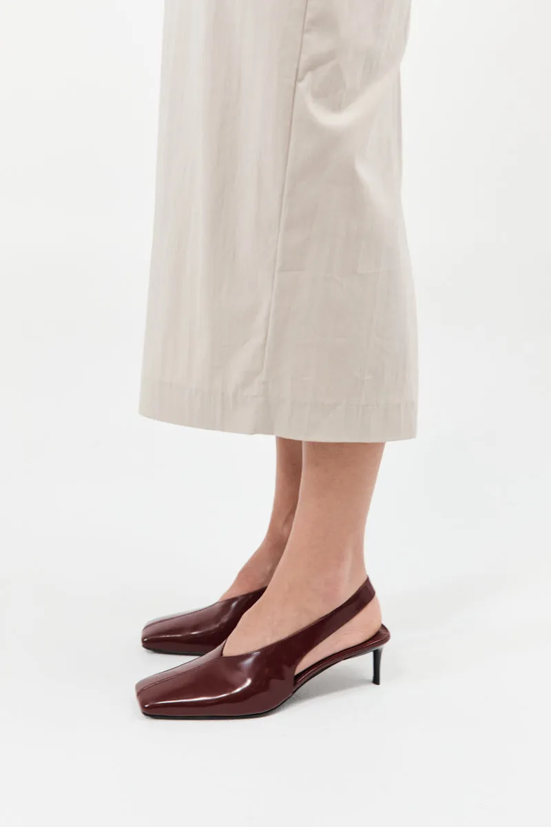 Square Toe Sling Back Heel - Plum sold by St. Agni product image thumbnail 2