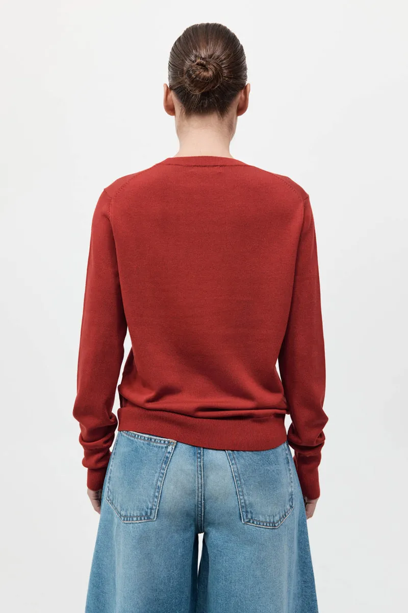 Classic Crew Neck Sweater - Rosso sold by St. Agni product image thumbnail 5