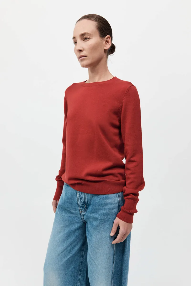 Classic Crew Neck Sweater - Rosso sold by St. Agni product image thumbnail 2