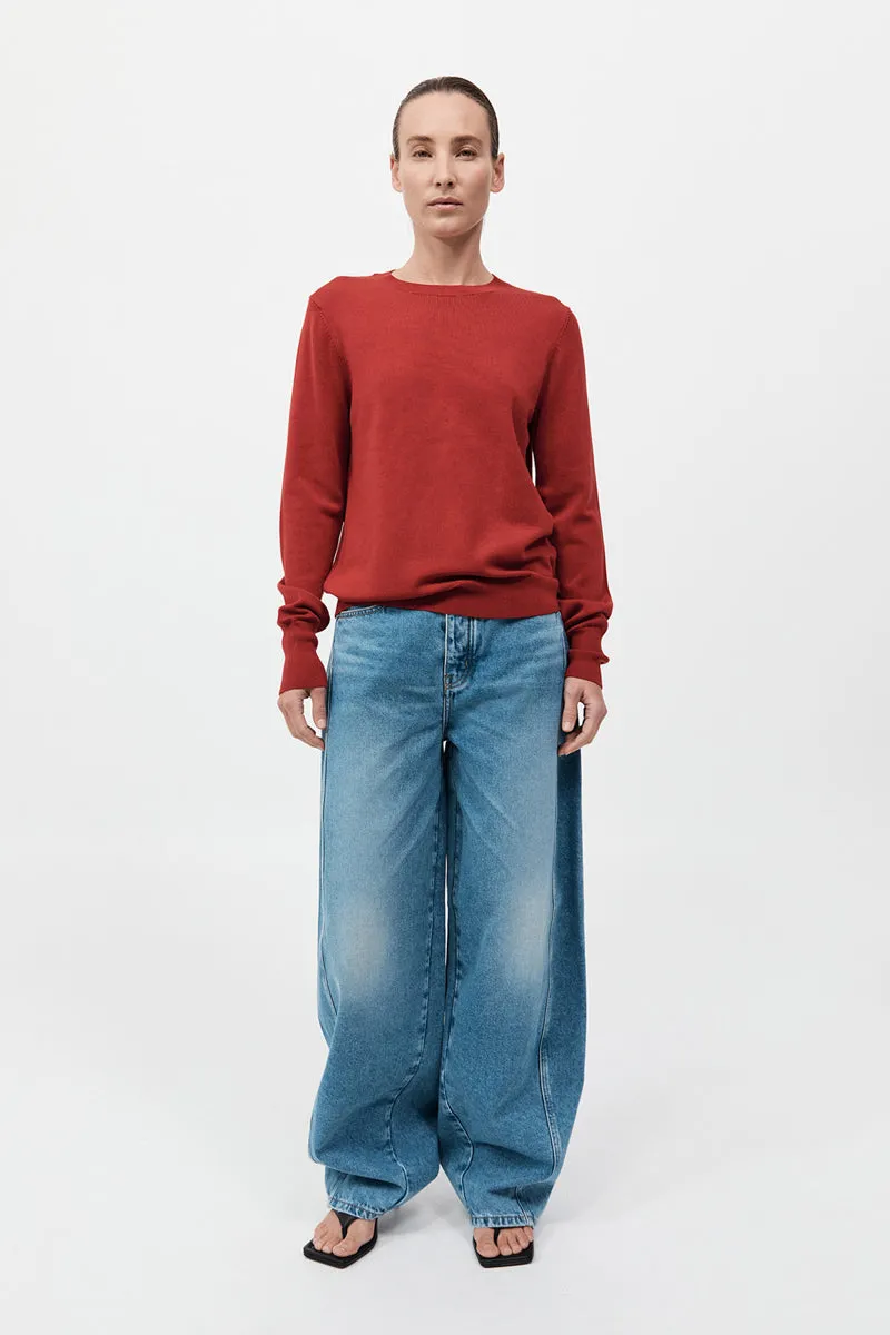 Classic Crew Neck Sweater - Rosso sold by St. Agni