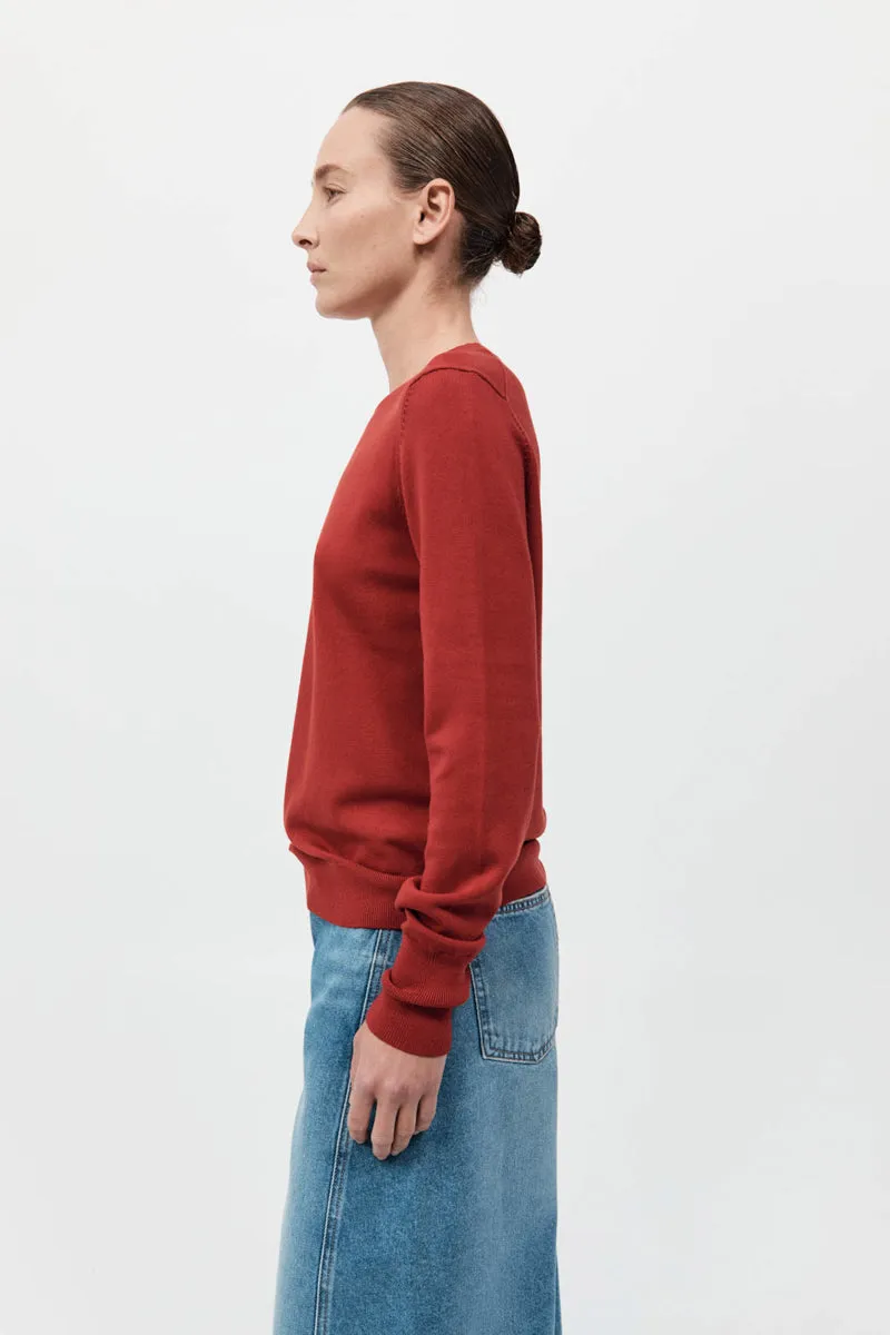 Classic Crew Neck Sweater - Rosso sold by St. Agni product image thumbnail 4