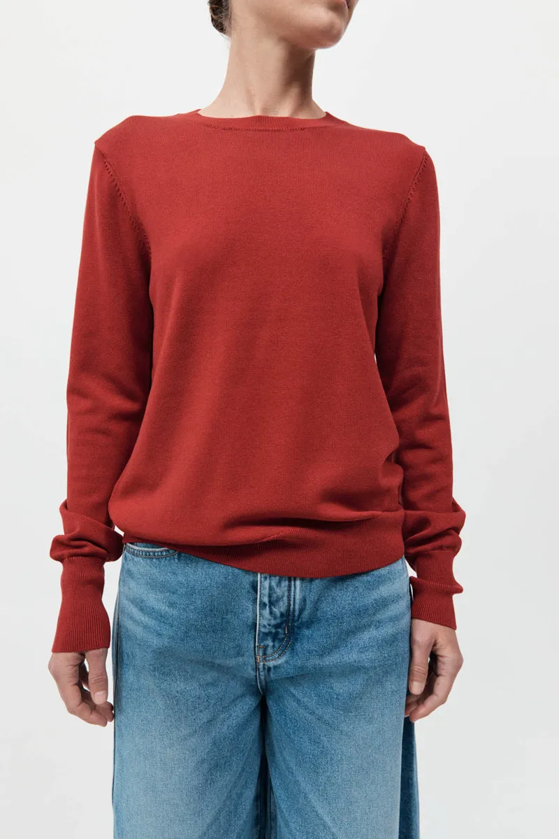 Classic Crew Neck Sweater - Rosso sold by St. Agni product image thumbnail 3