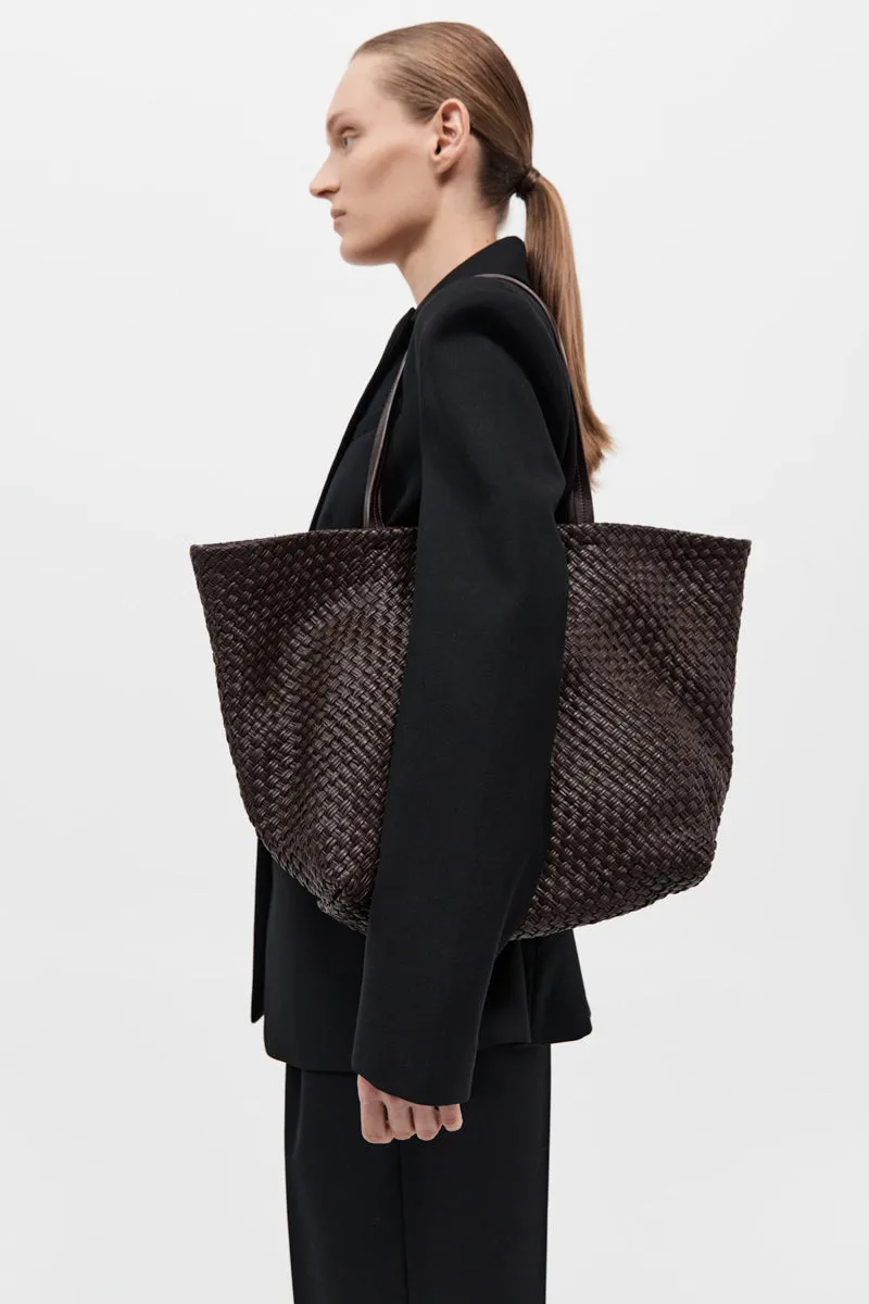 Large Woven Trapeze Bag - Chocolate sold by St. Agni product image thumbnail 4