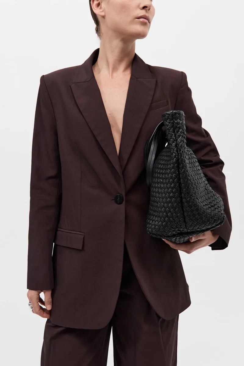 Large Woven Trapeze Bag - Black sold by St. Agni product image thumbnail 3