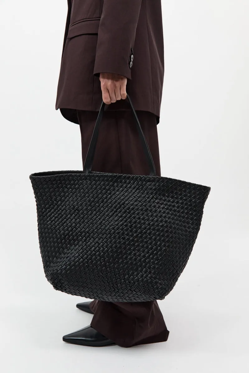 Large Woven Trapeze Bag - Black sold by St. Agni product image thumbnail 2
