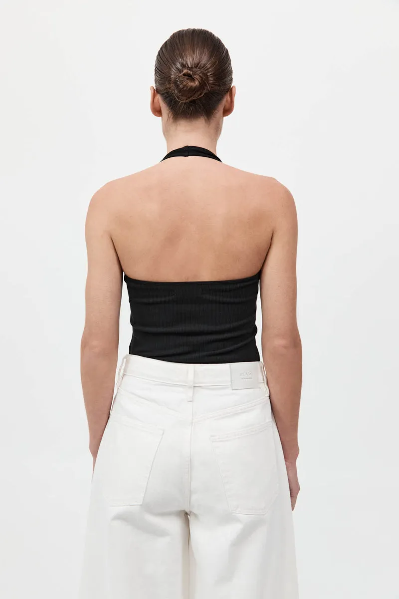 Rib Halter Top - Black sold by St. Agni product image thumbnail 4