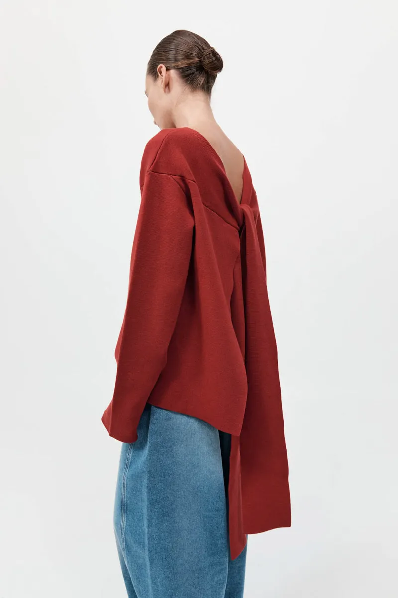 Milano Knit Scarf Jumper - Rosso sold by St. Agni product image thumbnail 4