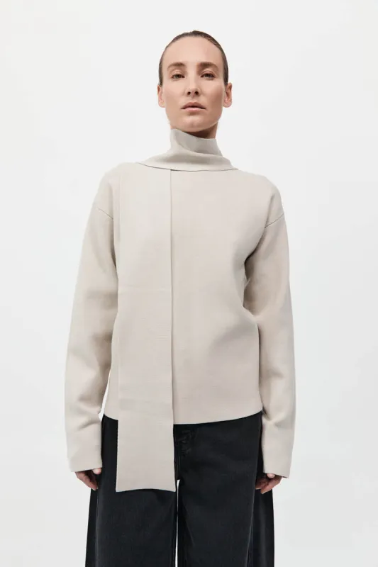 Milano Knit Scarf Jumper - Creme made by St. Agni