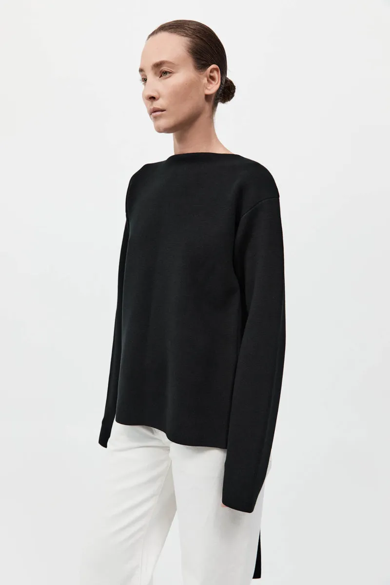 Milano Knit Scarf Jumper - Black sold by St. Agni product image thumbnail 2