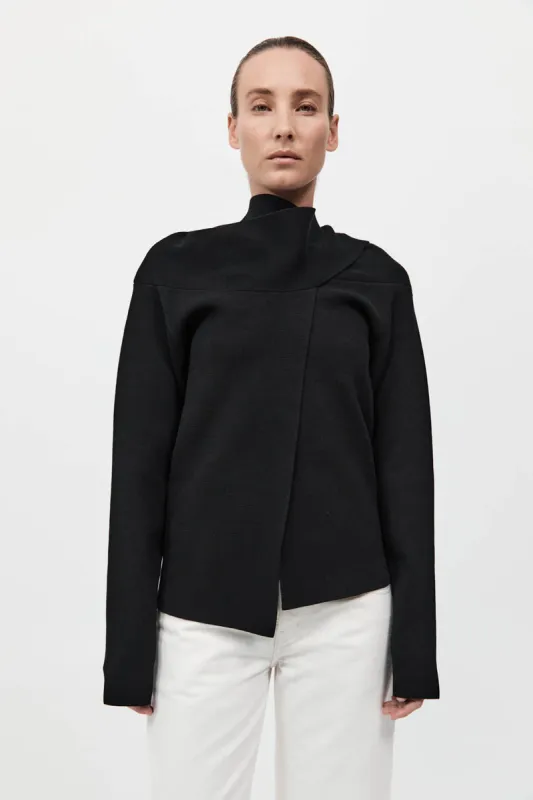 Milano Knit Scarf Jumper - Black sold by St. Agni