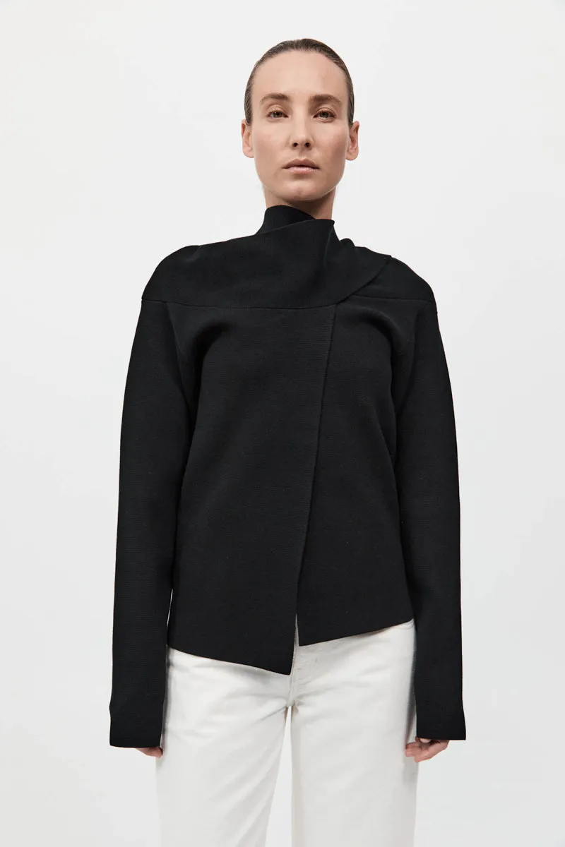 Milano Knit Scarf Jumper - Black sold by St. Agni