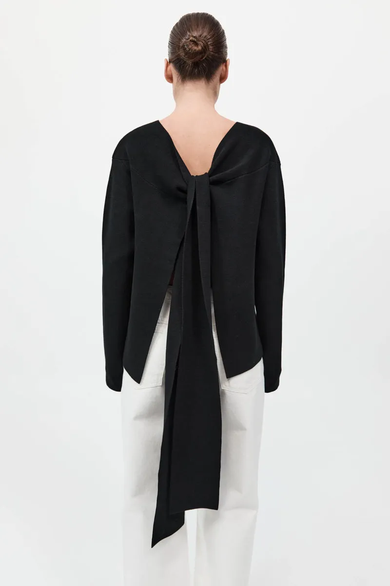Milano Knit Scarf Jumper - Black sold by St. Agni product image thumbnail 5