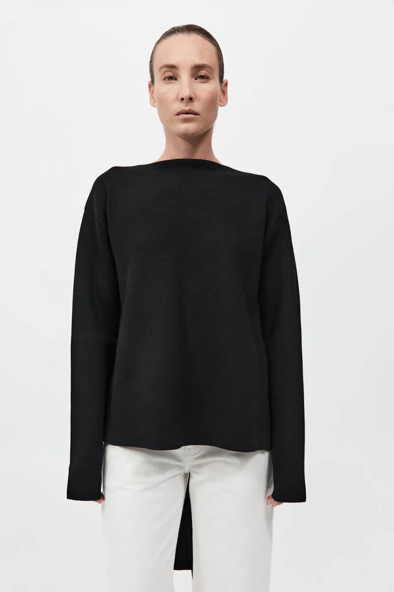 Milano Knit Scarf Jumper - Black sold by St. Agni product image thumbnail 3