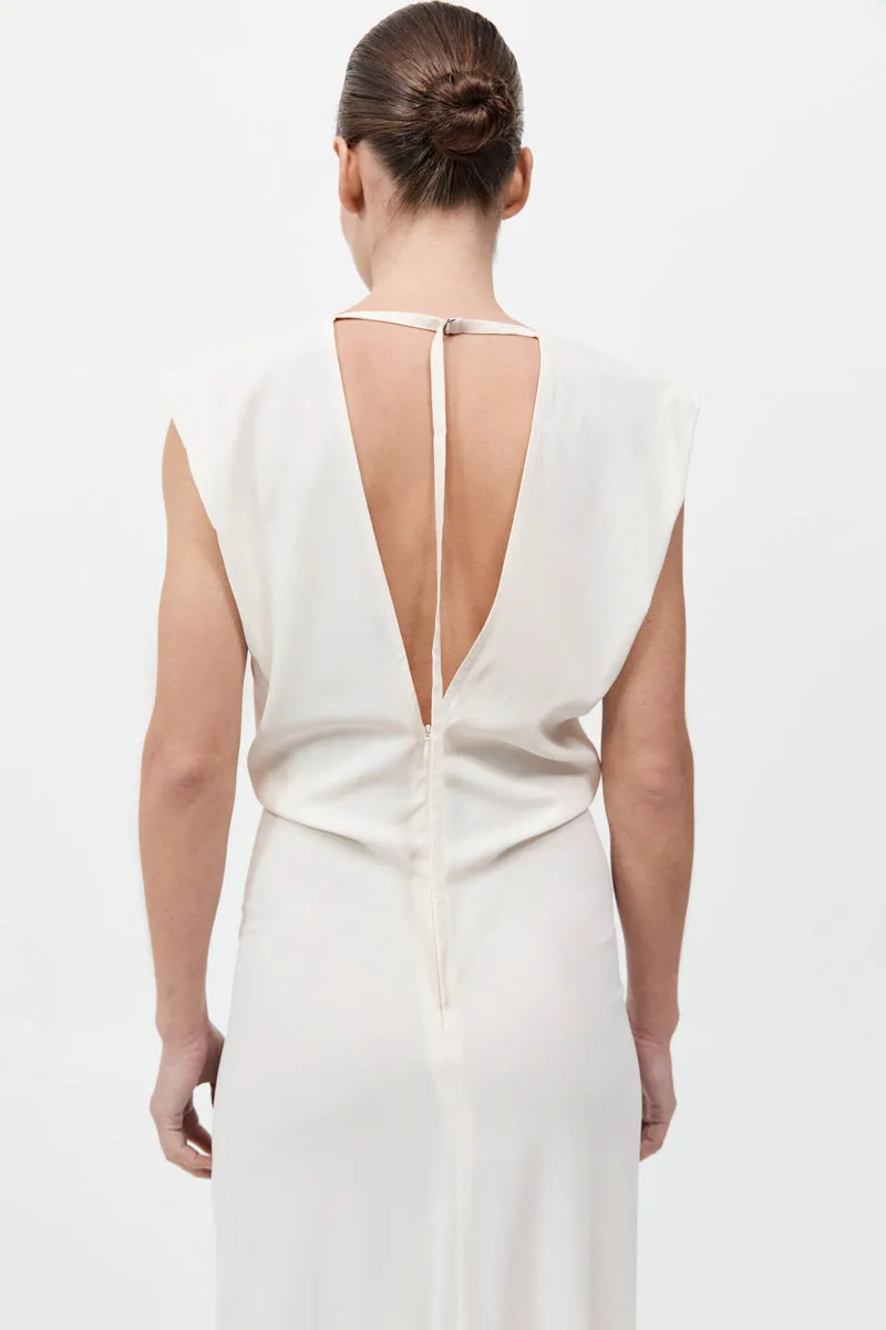 Plunge Drape Dress - Off White sold by St. Agni product image thumbnail 5