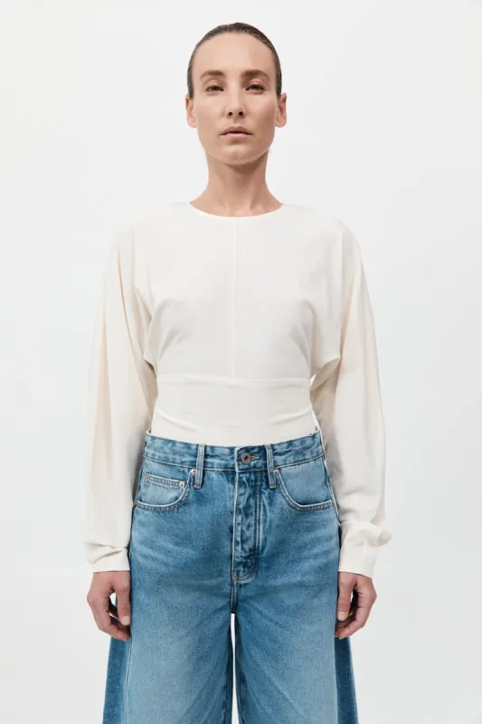 Dolman Sleeve Bodysuit - Off White sold by St. Agni