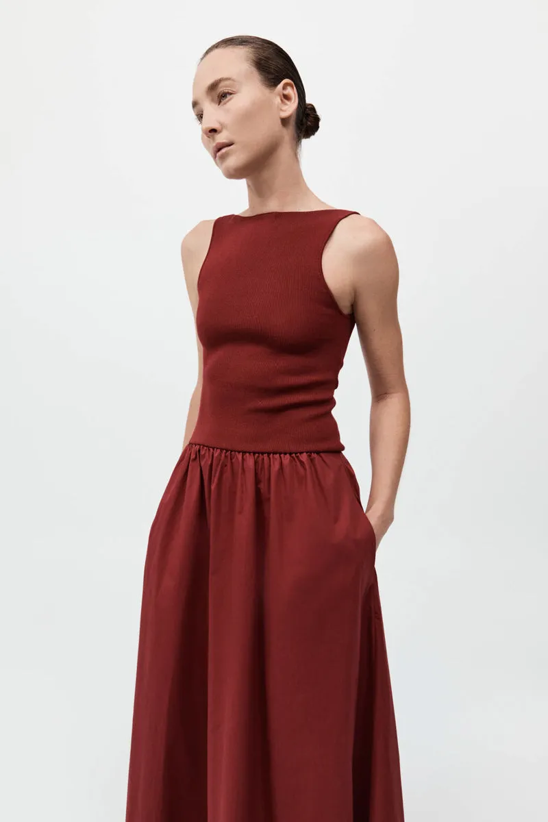 Bateau Cut Out Dress - Berry sold by St. Agni product image thumbnail 2