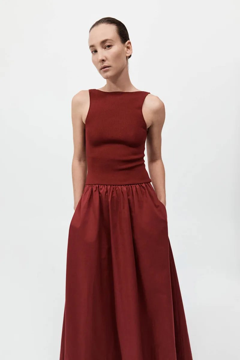 Bateau Cut Out Dress - Berry sold by St. Agni product image thumbnail 3