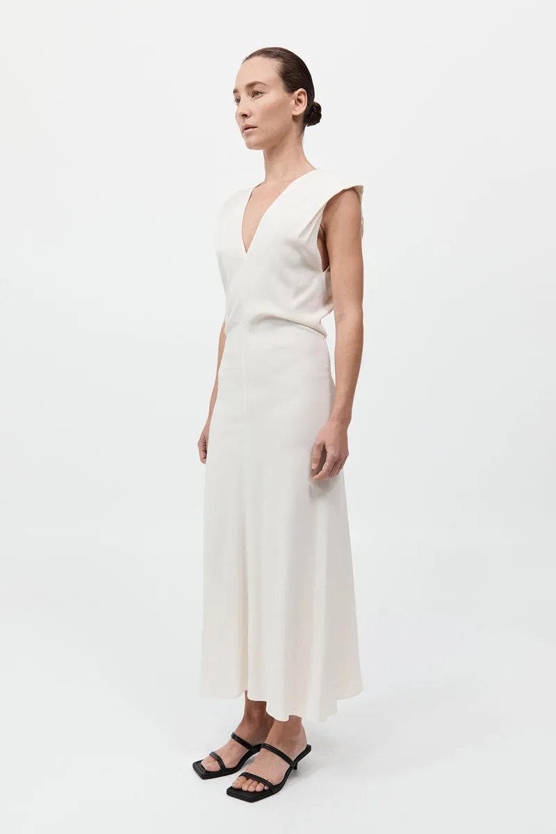 Plunge Drape Dress - Off White sold by St. Agni product image thumbnail 2