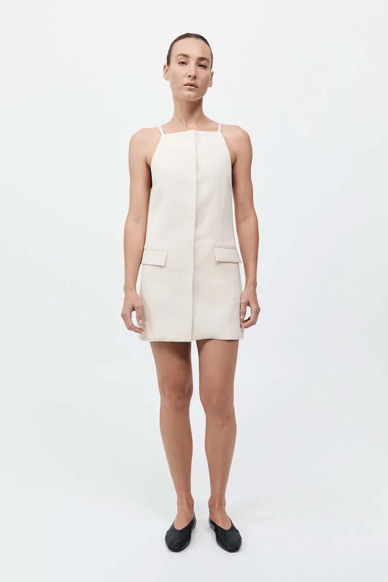 Hybrid Tailored Mini Dress - Off White sold by St. Agni