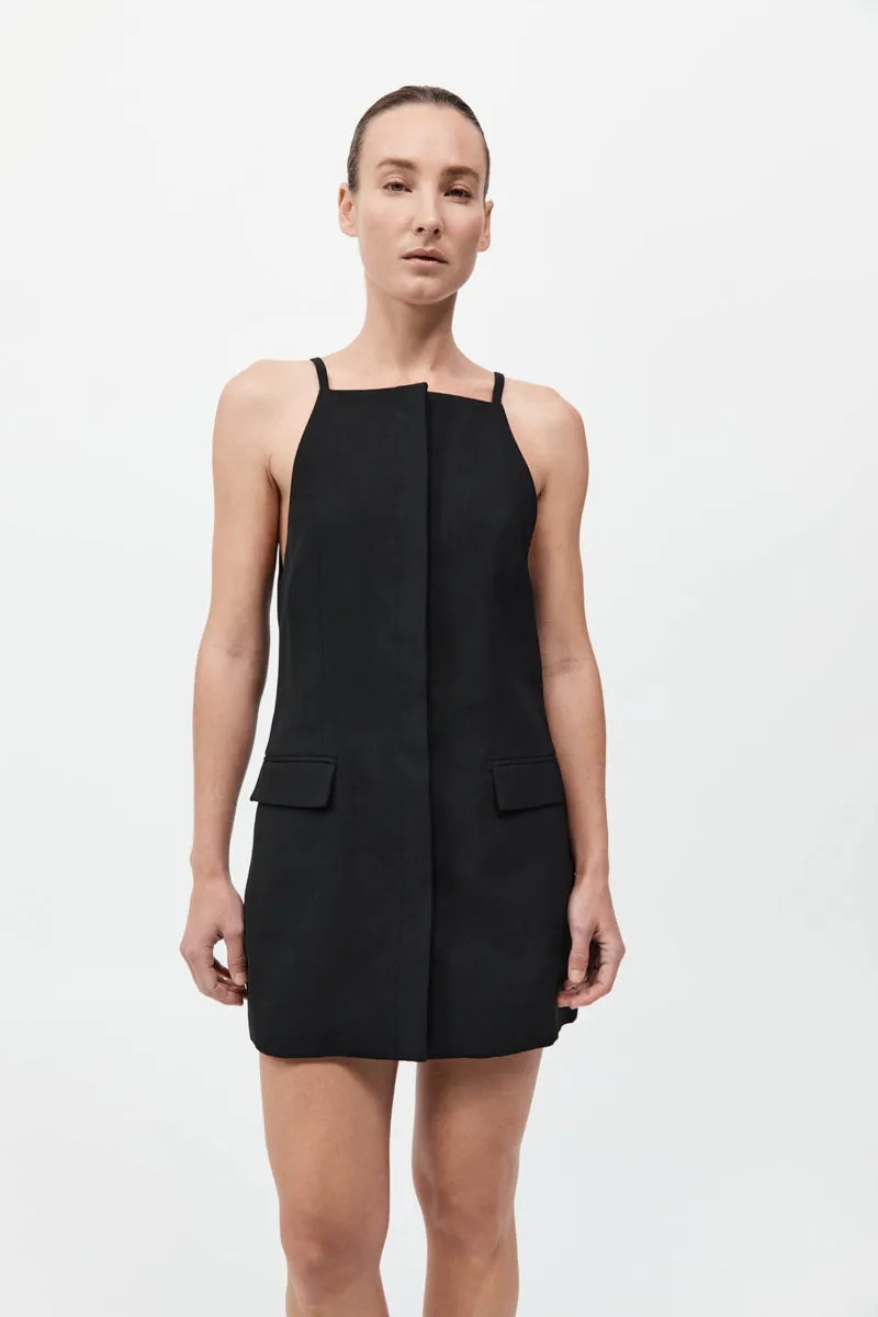 Hybrid Tailored Mini Dress - Black sold by St. Agni