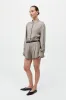 Melange Paperbag Waist Shorts - Rye sold by St. Agni