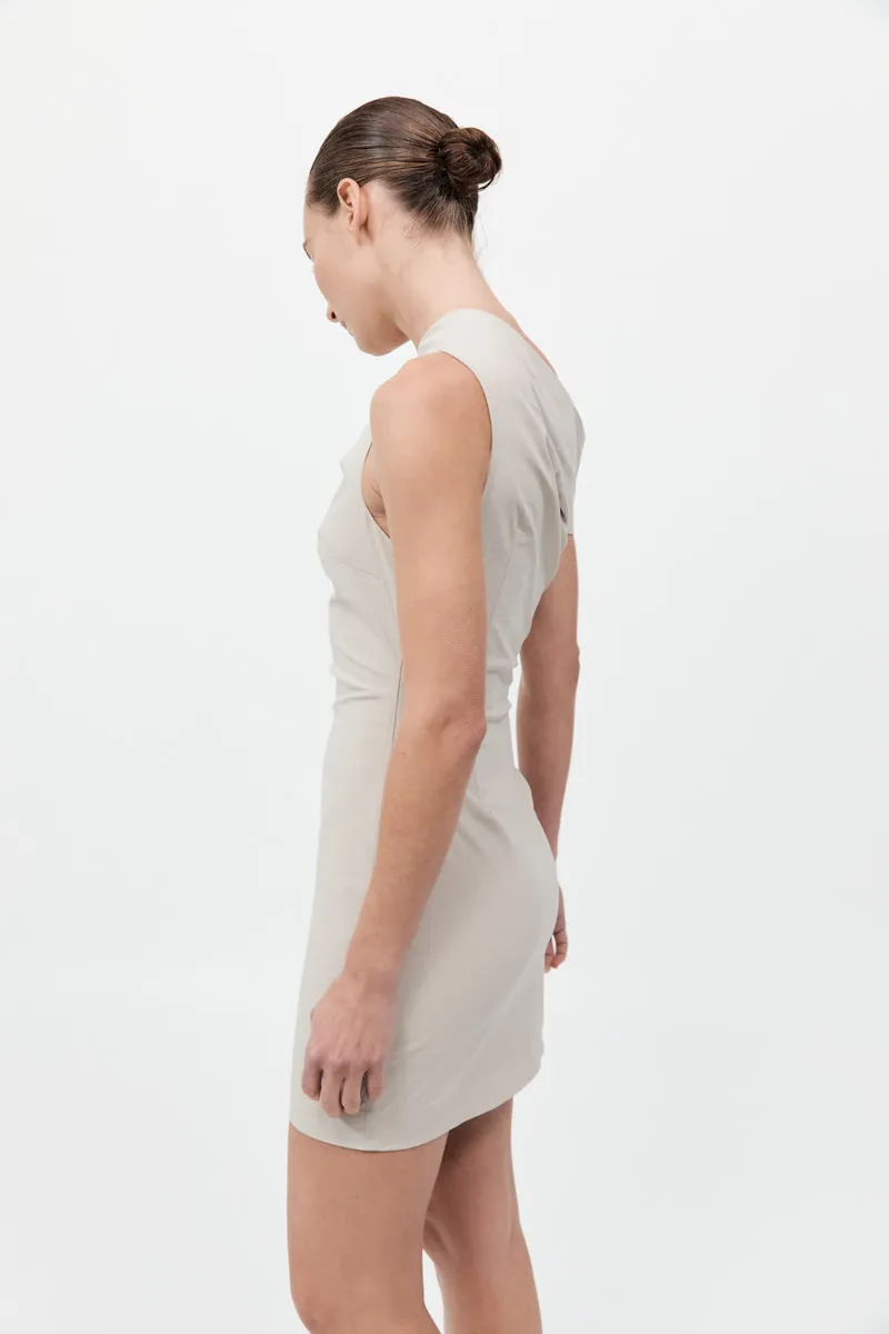 Soft Sculptural Mini Dress - Creme sold by St. Agni product image thumbnail 4
