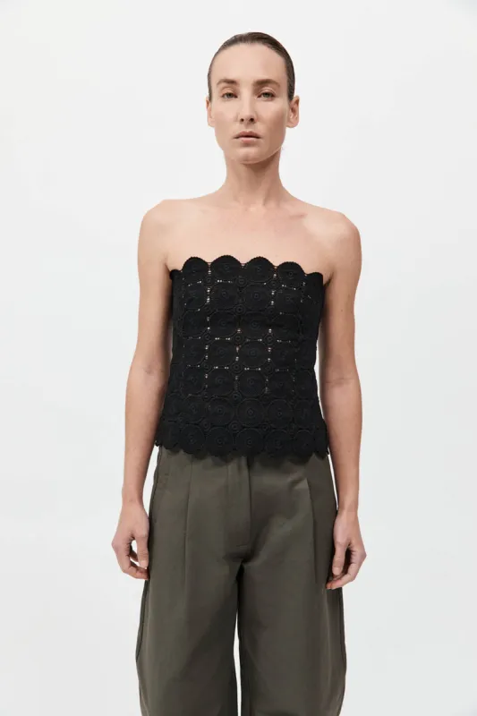Doily Top - Black made by St. Agni