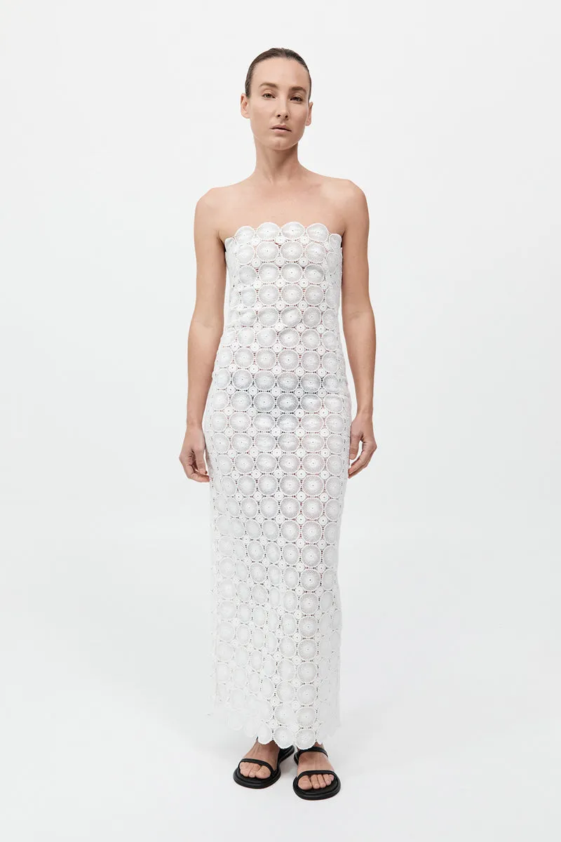 Doily Column Dress - White sold by St. Agni