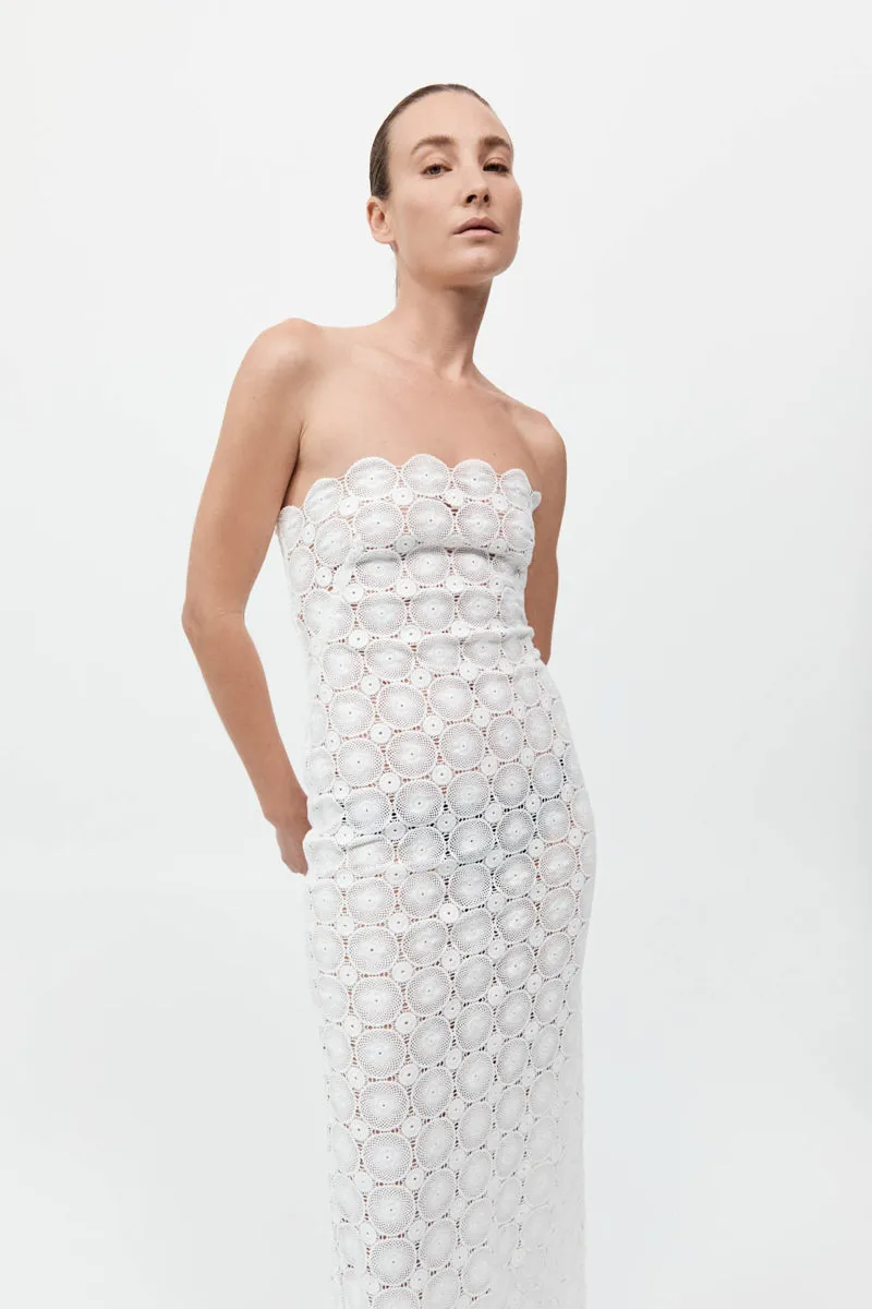 Doily Column Dress - White sold by St. Agni product image thumbnail 2