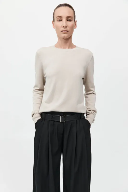 Classic Crew Neck Sweater - Creme sold by St. Agni