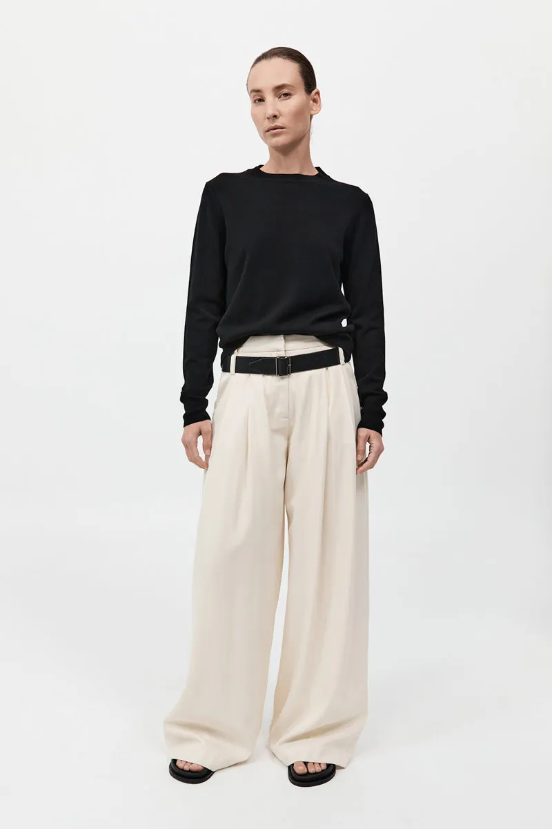 Classic Crew Neck Sweater - Black sold by St. Agni product image thumbnail 3