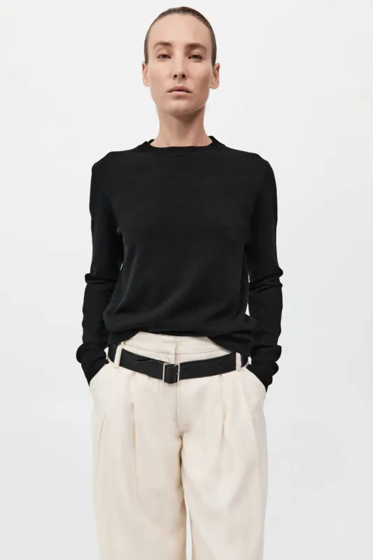Classic Crew Neck Sweater - Black sold by St. Agni