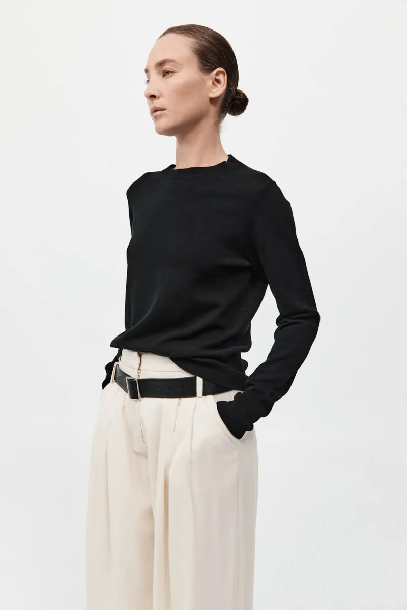 Classic Crew Neck Sweater - Black sold by St. Agni product image thumbnail 2