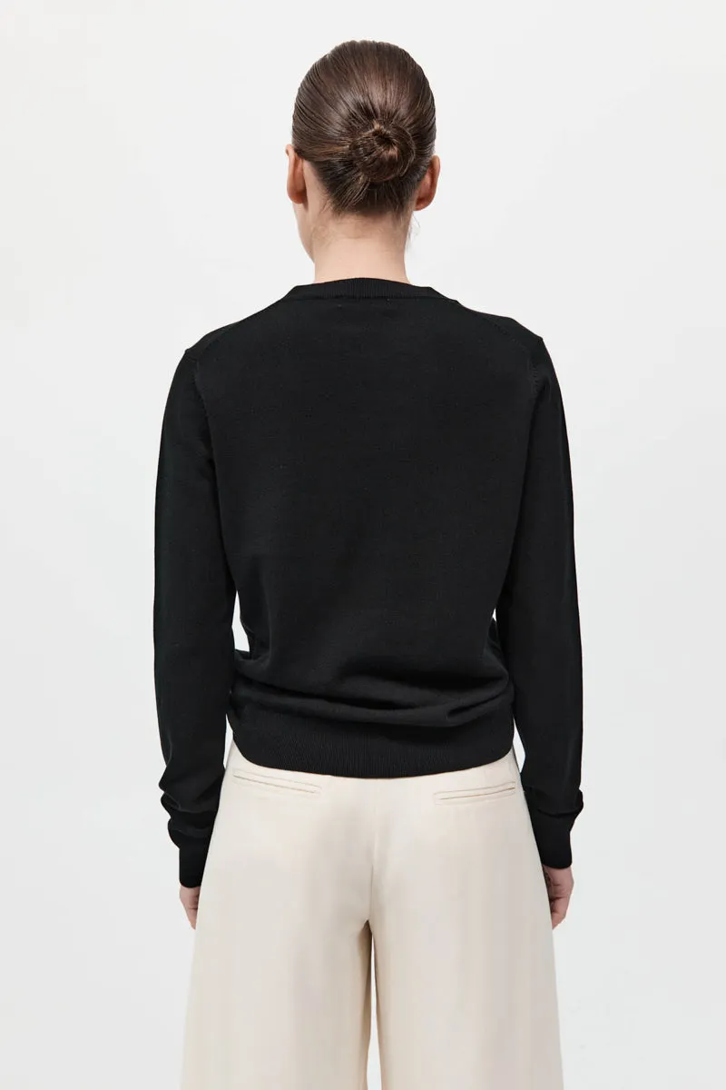Classic Crew Neck Sweater - Black sold by St. Agni product image thumbnail 5