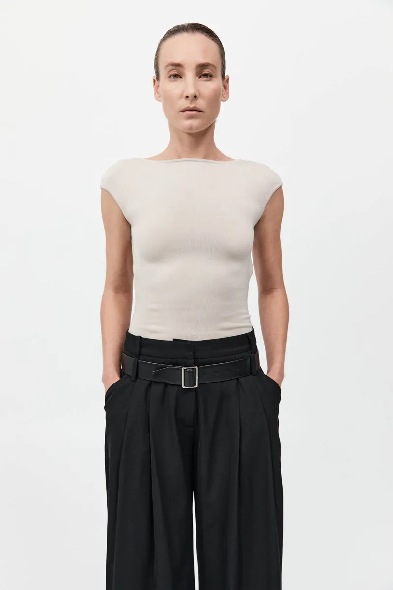 Sculpted Ballet Knit Top - Creme sold by St. Agni