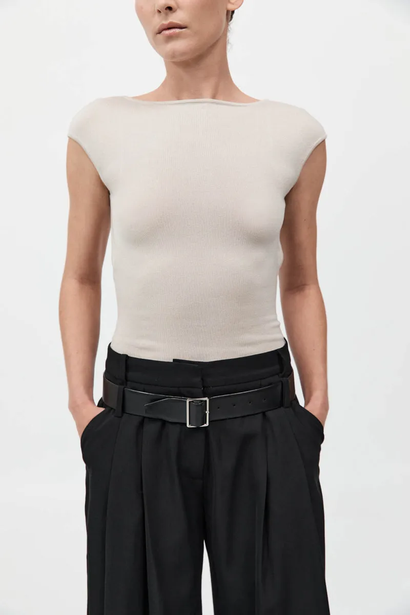 Sculpted Ballet Knit Top - Creme sold by St. Agni product image thumbnail 2