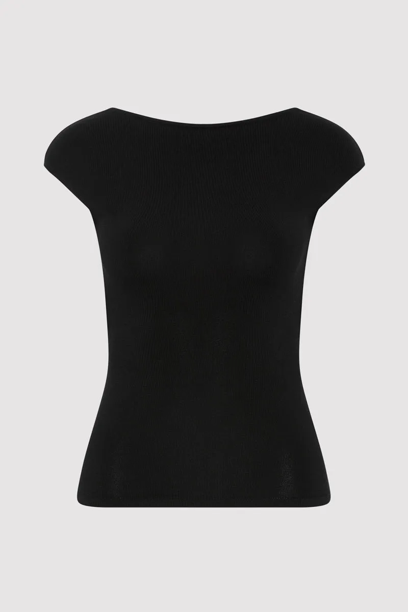 Sculpted Ballet Knit Top - Black sold by St. Agni product image thumbnail 5