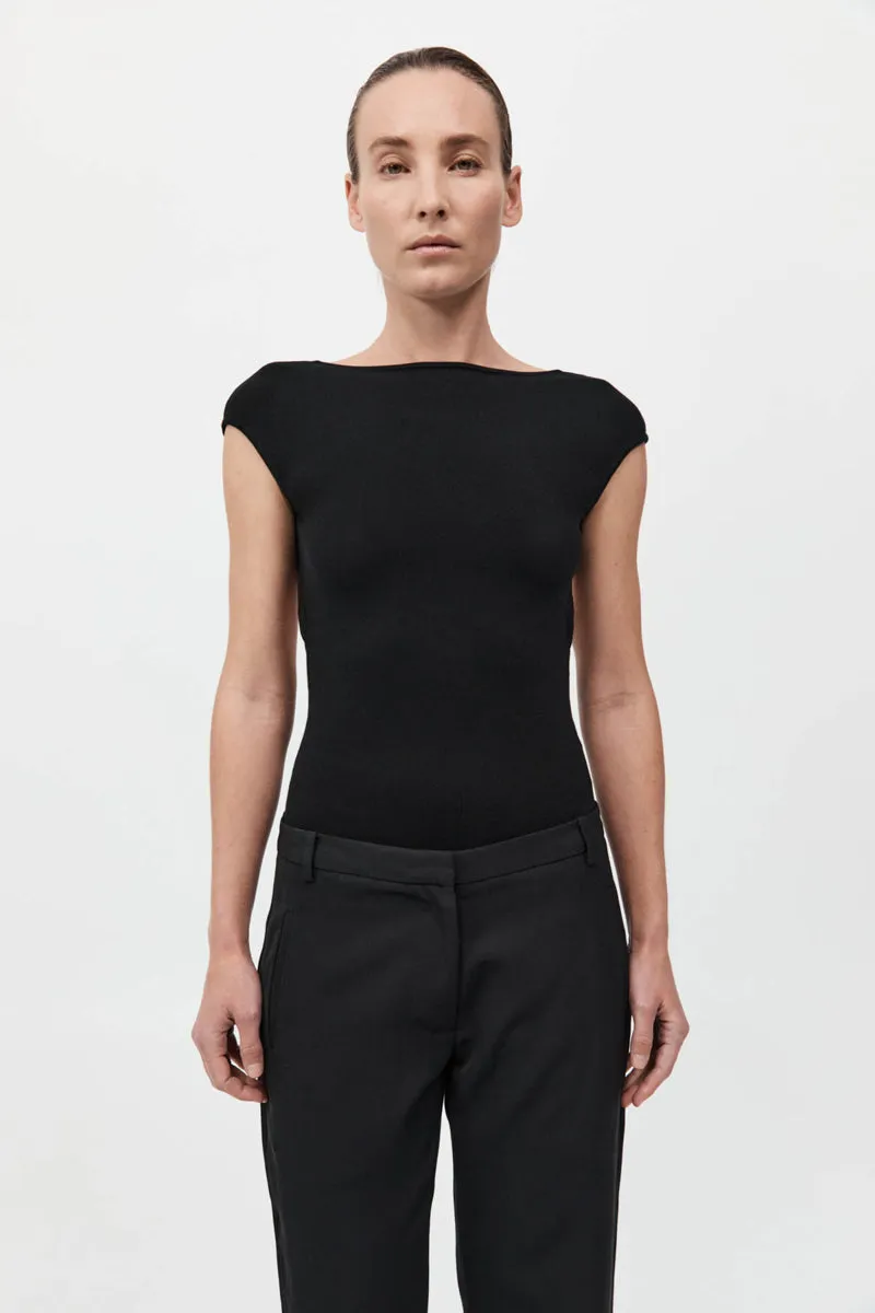 Sculpted Ballet Knit Top - Black sold by St. Agni