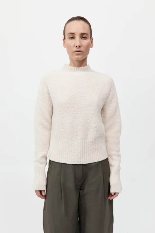 Boucle Wool Jumper - Off White sold by St. Agni
