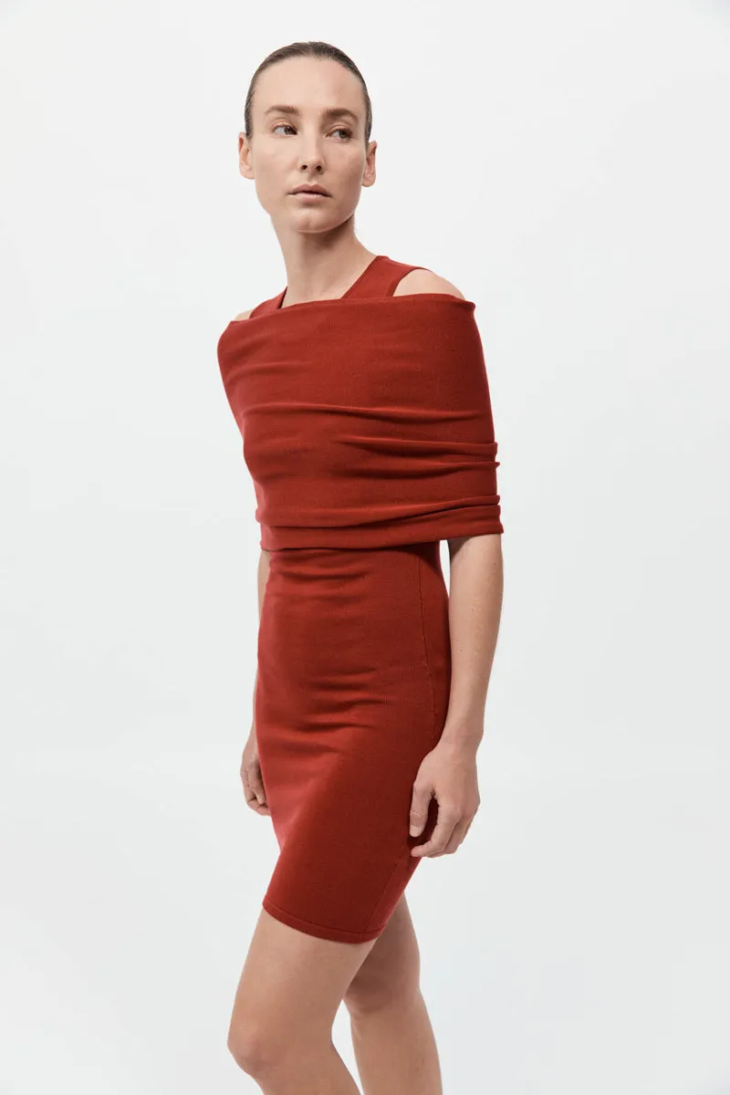 Detachable Layer Knit Dress - Rosso sold by St. Agni product image thumbnail 3