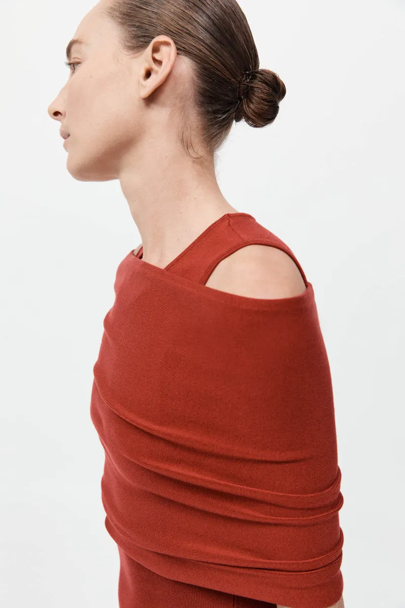Detachable Layer Knit Dress - Rosso sold by St. Agni product image thumbnail 4