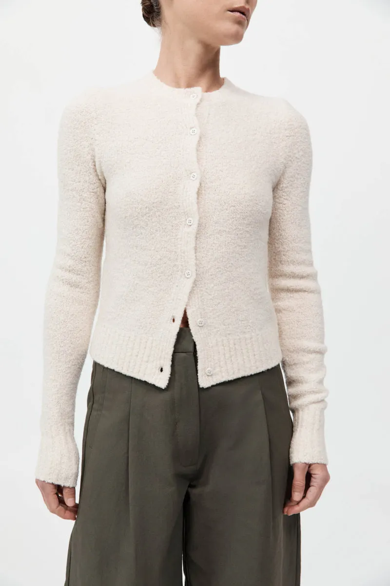 Boucle Wool Cardigan - Off White sold by St. Agni product image thumbnail 2